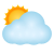 soleil derrière les nuages icon