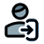 Login access of a user with a right direction arrow key icon