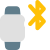 Modern smartwatch with bluetooth connectivity isolated on white backgsquare, icon