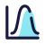 Histograma de distribución normal icon