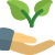 Save plant for clean enviroment - hands and leaves icon
