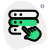 Button on a server computers for accessing database isolated on a white background icon