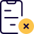 Delete content in a smartphone with crossed logotype icon