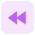 Rewind button with a back arrow to the left side icon