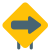 Right arrow for navigation and direction layout icon