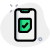 Election result online smartphone isolated on a white background icon