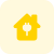 Connected home with energy plug top isolated on a white background icon