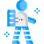 astronaut walking icon