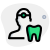 Dentist profession with a tooth logotype isolated on a white background icon