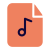 Music for playback in a MP3 format icon