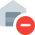Removal of digital portal of storage warehouse logotype icon