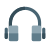 Studio quality headphone for enhanced experience device icon