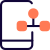 Algorithm flowchart diagram of a mobile phone icon