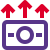 Money growth with multiple arrows in upward direction icon