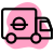 Food delivery truck with fast food layout icon