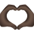 cuore-mani-carnagione-scura-emoji icon