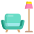 Couch And Lamp icon