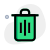 Trash can layout for a indication to throw trash icon