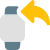 Reply to text message on smartwatch with an arrow icon