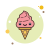 Crème glacée kawaii icon