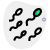 Male sperm for fertilization of egg isolated on a white background icon