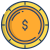 Dollar argent icon