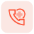 Enquiry over a phone for appointment scheduling icon