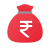 Rupee della borsa dei soldi icon