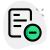 Remove document from company digital file system icon