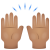 手を上げる-中間の肌の色 icon