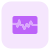 Ecg diagnosis with the wave diagram on a monitor icon