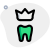 Placing a Crown on tooth secure fit isolated on a white background icon