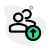 Uploading a document or file on a group with up arrow icon