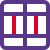 Split section table spreadsheet table selection interface icon