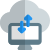 Backup cloud server data to the desktop computer for offline use icon