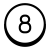 8 en círculo C icon