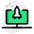 Powerhouse computer with rocket speed isolated on a white background icon