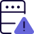 Server with a notification alert of an error icon