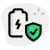 Phone battery with safeguard circuit protection badge icon