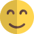 Blush smile with eyes closed emoji shared on internet icon
