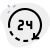 Round the clock service and communication layout icon