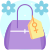 Visão traseira da bolsa icon