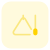 Triangle music instrument with a drumstick layout icon