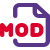 MOD digital music file types produced include sequencing information and waveform samples icon