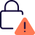 Error or a security breach on a system icon