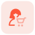 Buying a grocery item online on e-commerce website icon