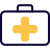 Private Hospital doctor briefcase isolated on a white background icon