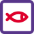 Fish logotype for a fishing point near lake icon