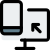 Computer to cell phone media sharing or mirroring software icon