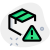 Hazard warning sign of a delivery item with no shipping zone icon